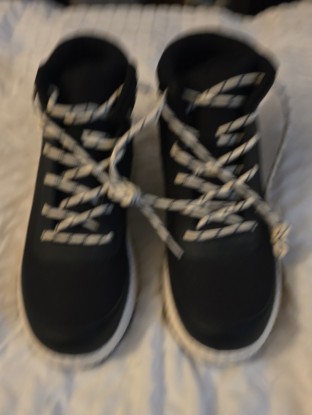Women’s Black Lace-Up Boots with Contrast Laces